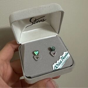 Wild Pearle Heart Earrings